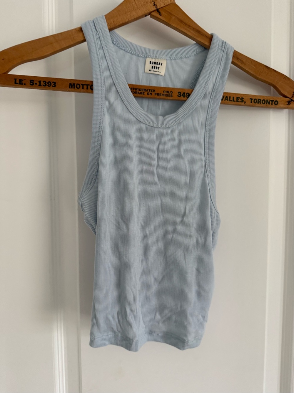 Sunday Best Light Blue Ribbed Tank